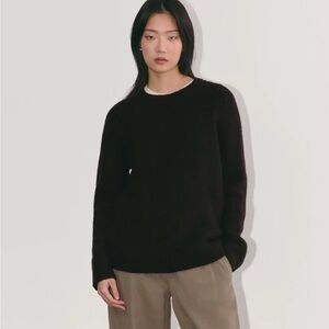 Everlane the Relaxed Crew in Cloud Sweater | merino, organic cotton, alpaca